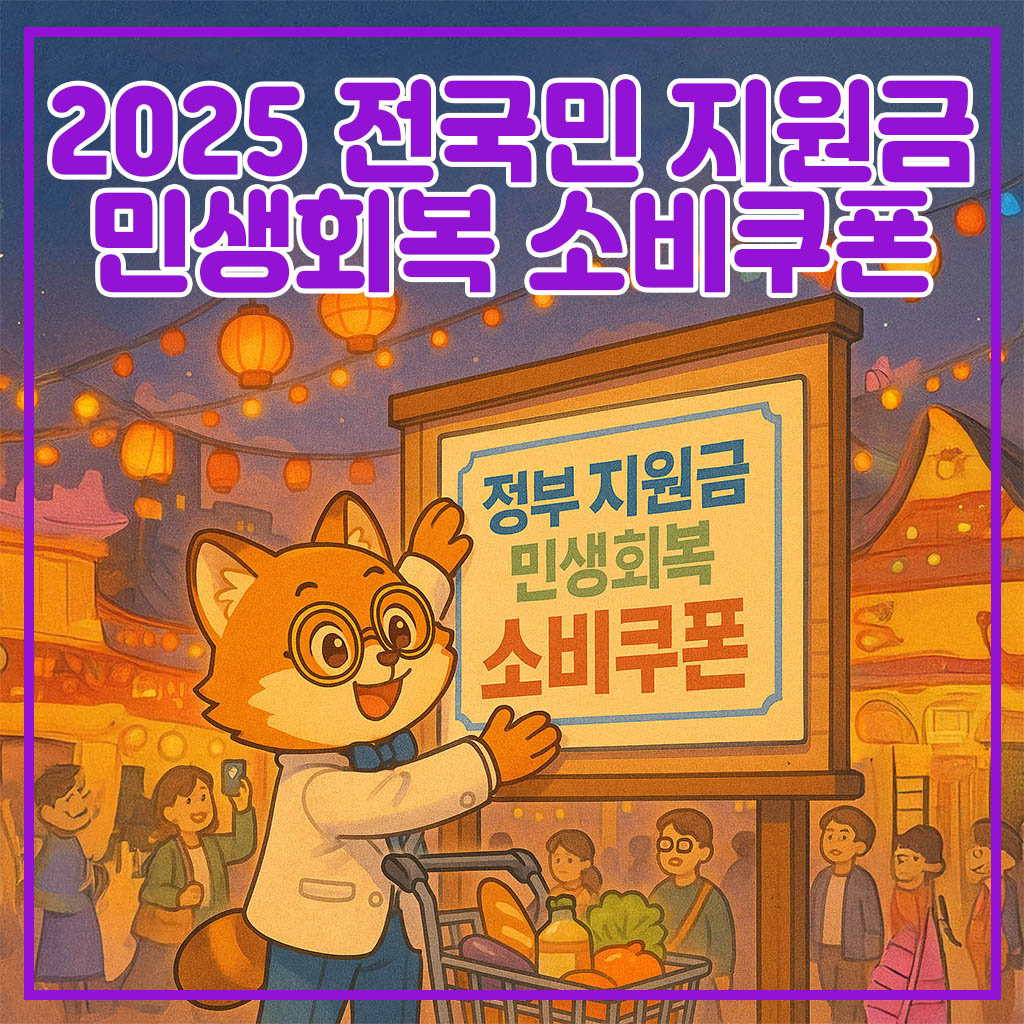 2025 전국민 지원금 민생회복 소비쿠폰