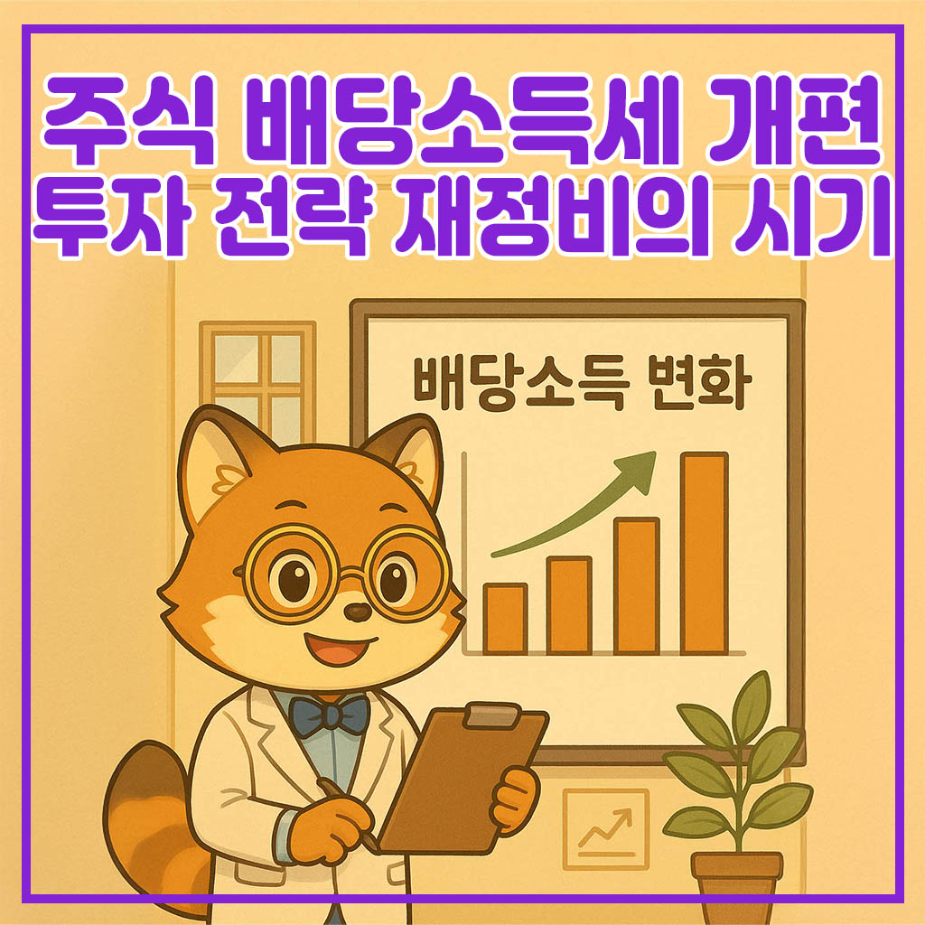 2025 주식 배당소득세 개편 투자 전략 재정비의 시기